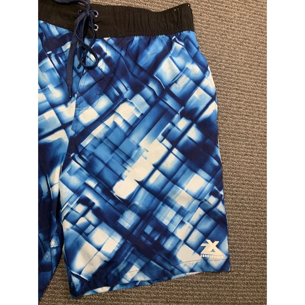 Men's Zeroxposur Swim Trunks Galaxy Safety Pouch Size Large